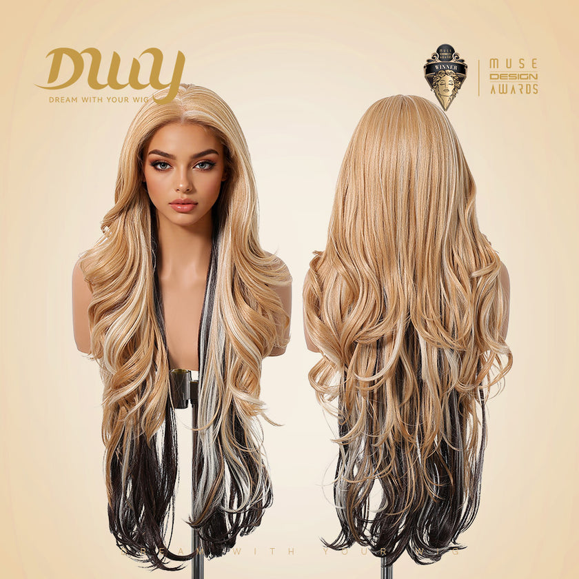 DWY Synthetic Lace Front Body Wave Wig – Glueless Blonde HD Lace Wig