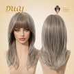 Solana C-DWY New Technology! Bionic Silk Top 20-Inch Long Wave Light Brown Glueless Synthetic Wig