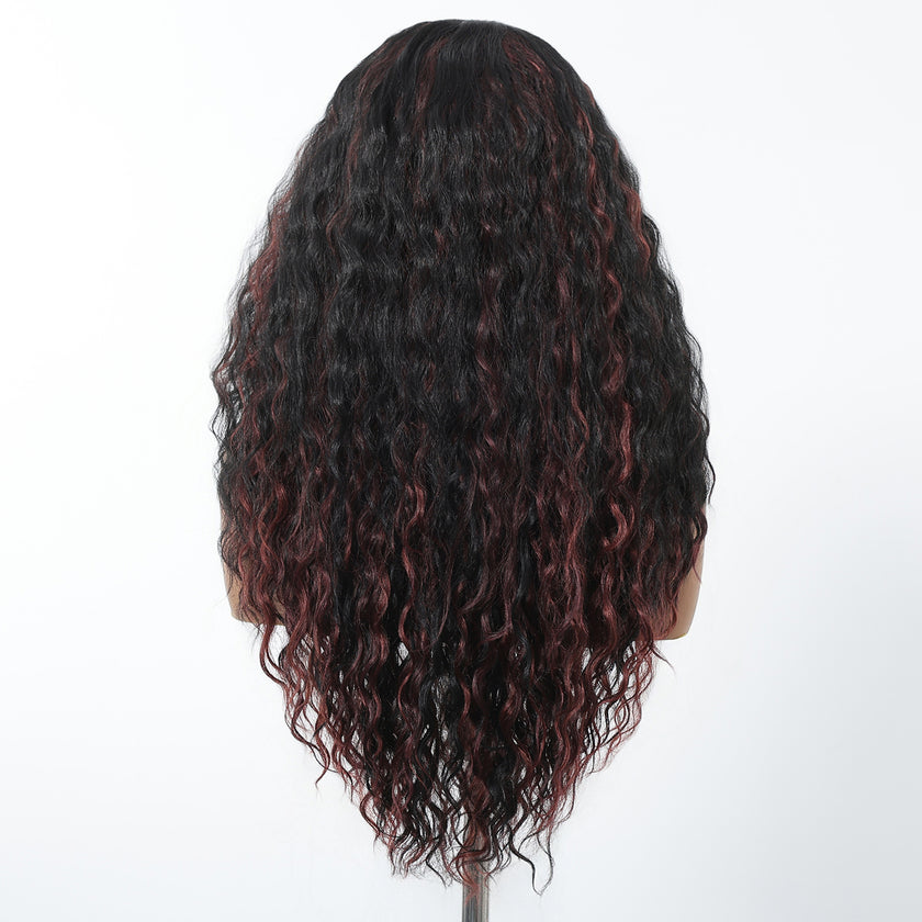 DWY Black and Red Curly Wig for Black Women – Bold and Beautiful