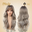 Eden-DWY Ombre Blonde Wavy Synthetic Wig With Bangs