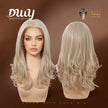 Lainey H-NEW COLOR DWY 13×4 Free Parting Hand -Tied Top Middle Length Light Brown with Highlights  Glueless Synthetic Wig