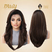 Tilly - DWY 13x6 Filter Lace Front Free Part Medium-Length Wavy Brown Black Wig with Dark Roots