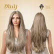 Xavia-DWY Lace Front Middle Part Long Blonde Wavy Glueless Synthetic Wig