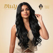 【CLEARANCE SALE】Asher C-DWY Lace Front Side Part Black Long Curly Glueless Synthetic Wig for Women 28 Inches