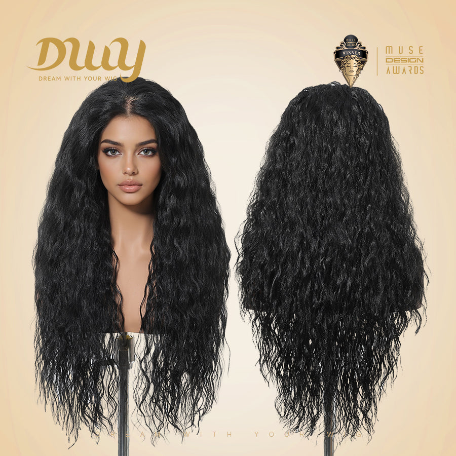 DWY Jet Black Lace Front Synthetic Wig