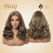 Juno C- New Arrival DWY 13×6 Lace Front Free Part Short-Length Curly Brown with Highlights Glueless Synthetic Wig
