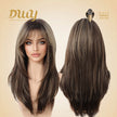 Marion-DWY MiraScalp Middle-length Light Brown Layered with Highlights Glueless Synthetic Wig