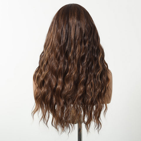 【Early Black Friday】Dwy Brown Mixed Synthetic Hair T-Part Lace Wig with Middle Parting