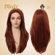 Una - DWY 13×4 Lace Front Free Part Long-Length Layer-cut Copper Glueless Synthetic Wig