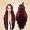 Seraphine-DWY Filter Lace 28-Inch Silky Straight Burgundy Lace Front Wig – 13x6 Free Part