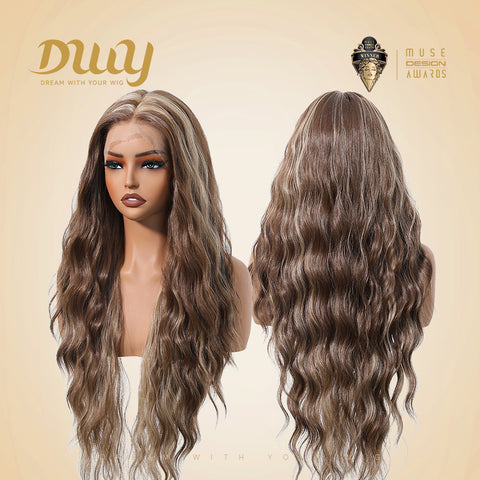 Evelyn-DWY 13×6  Libera  Free Part Long-Length Water Wave Glueless Synthetic Wig