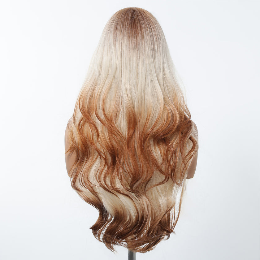 DWY 26 Inches Beach Wave Mixed Color Synthetic Wig