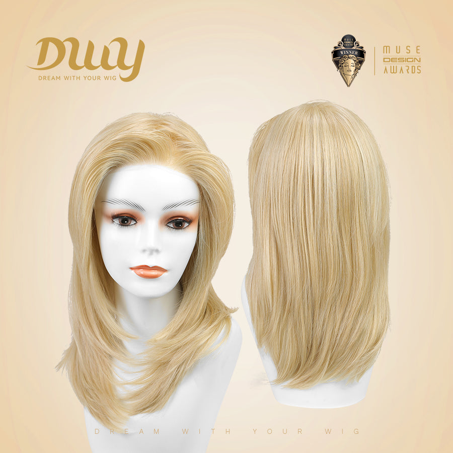 Tanya-DWY Mono Lace Front Brown Free Part Mid-Length Synthetic Wig