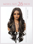 Valentina- New Arrival DWY 13×6 Lace Front Free Part Long-Length Curly Brown with Highlights Glueless Synthetic Wig