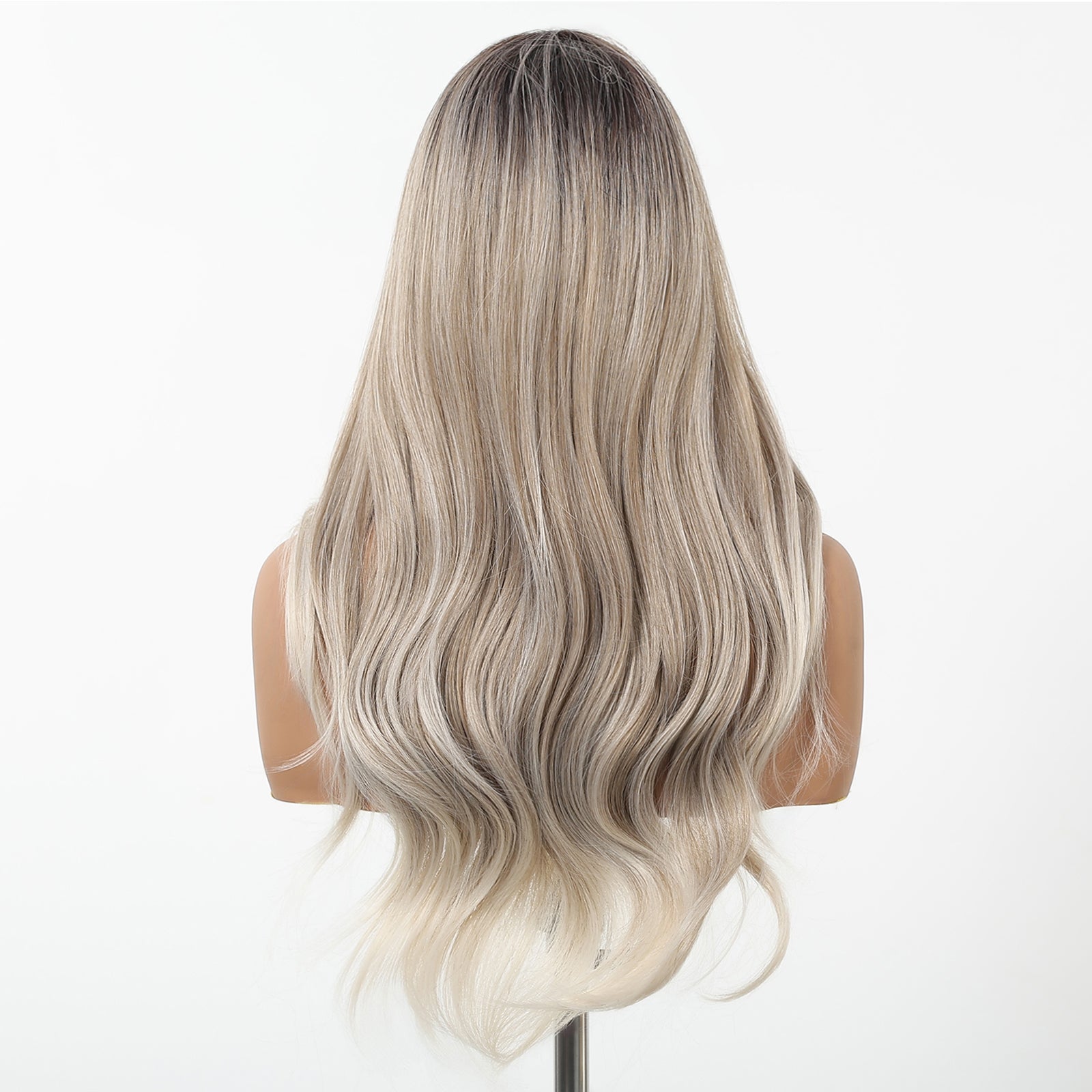 DWY Ash Blonde Middle Part Synthetic Wig - Chic & Versatile Elegance