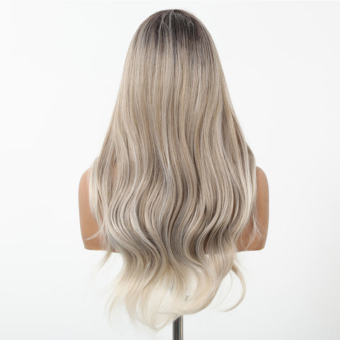 【Early Black Friday】DWY Ash Blonde Middle Part Synthetic Wig - Chic & Versatile Elegance