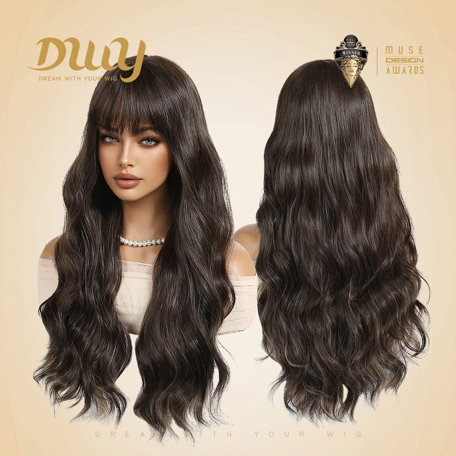 [CLEARANCE SALE] Ade -DWY Long-length Water Wave Glueless Synthetic Wig for Women 24 Inches