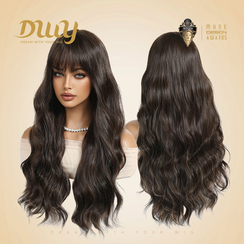 [CLEARANCE SALE] Ade -DWY Long-length Water Wave Glueless Synthetic Wig for Women 24 Inches