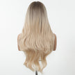DWY Ombre Blonde Long Wavy  Frontal Lace Layered  Synthetic Wig