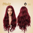 ROXY DWY Red Long Middle Lace Parting Wavy Synthetic Wig
