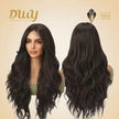 Bobba-DWY Free Part 13×6 Black Curly Tresses Synthetic Wig