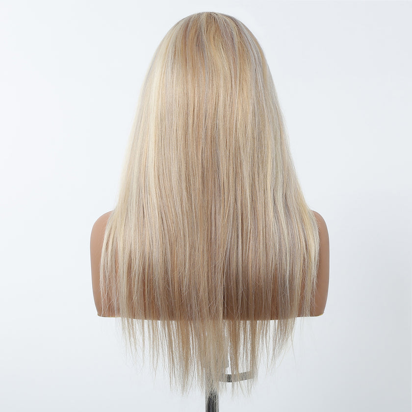 Cristina C- DWY Human Hair Pre Plucked Long-Length Hair 13*6 Natural Textured Hair Invisible HD Lace Frontal Wigs for Women 24 Inches