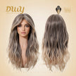 Reese C-DWY Mid-Length Curly Ombre Blonde with Highlights Glueless Synthetic Wig
