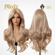 Marisol - DWY Pre-cut U part Diamond Lace Long-length Lace Milk Tea Blonde Curly Hair Glueless Synthetic Wigs for Women 26 Inch