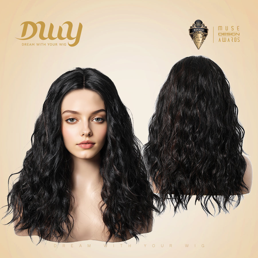 Claire-DWY Lace Front Middle Part Deep Wavy Glueless Synthetic Wig