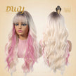 Krista-DWY Water Wave with Highlights Colorful Glueless Synthetic Wig