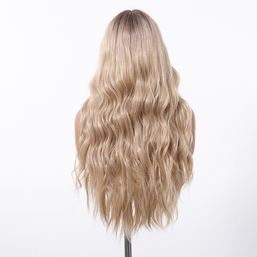 Adalynn-DWY  Synthetic Lace Front Brown HD Lace Body Wave Pre Plucked Glueless Wig