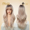Astraea- DWY 28-Inch MiraScalp Pink Blonde Long Wave Synthetic Wig with Free Parting