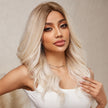 DWY Lace front 20 Inch ombre white long curly wig for women DWY-BL66091-1