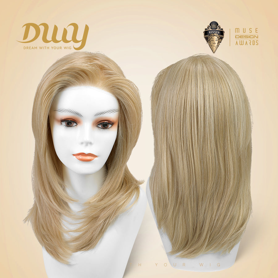 Tanya-DWY Mono Lace Front Free Part Short Natural Wavy Glueless Synthetic Wig