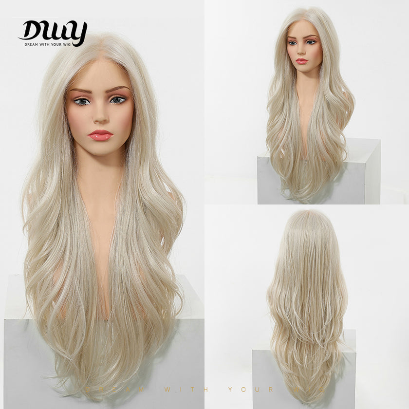 Dara C- NEW! DWY Mono Lace Front Free Part Long-Length Wavy Brown Glueless Synthetic Wig