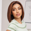 DWY wigs 8 Inch red brown short straight wig for daily life DWY-wig003-2