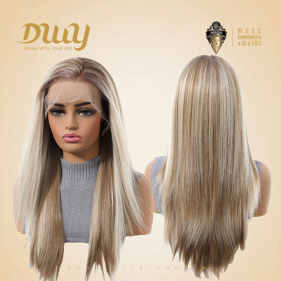Liberty-DWY 13×6 Lace Front Free Part Long-Length Straight  Highlights Glueless Synthetic Wig