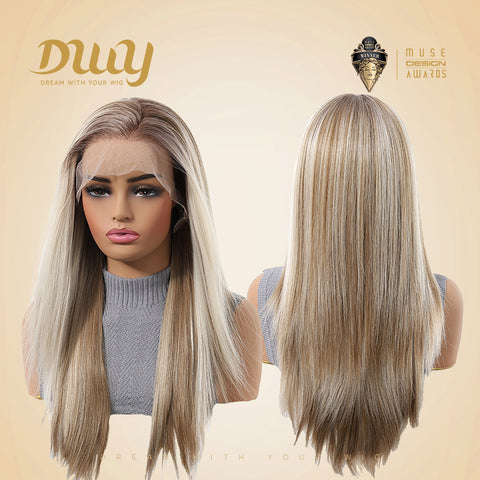 Liberty-DWY 13×6 Lace Front Free Part Long-Length Straight  Highlights Glueless Synthetic Wig