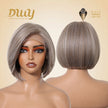 Clea-DWY 13x6 Lace Front 10 Inches Bob Blonde with Highlights Glueless Synthetic Wig