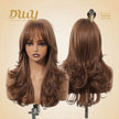 Tansy-DWY Machine Made Light Brown Long Wavy Glueless Synthetic Wig