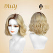 Eliana-DWY Mono Lace Front Free Part Short Rooted Blonde Synthetic Wig