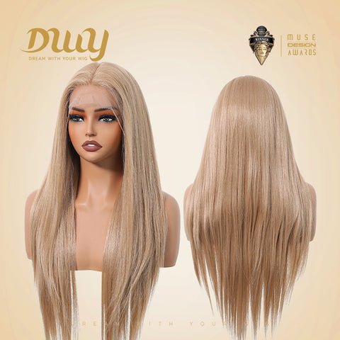 【Early Black Friday】DWY Honey Blonde Free Parting Lace Synthetic Wig - Lowest Price!
