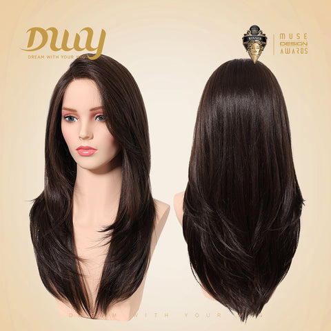 Rowan-DWY Mono Lace Front Free Part Long Straight Blonde Glueless Synthetic Wig