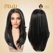 [CLEARANCE SALE] Zuri -DWY 13×6 Lace Front Free Part Middle-Length Curly Black Highlighted Glueless Synthetic Wig for Women 22 Inches