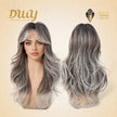 Simone -DWY Long-length Layer-cut Wave Ash Grey Gradient Glueless Synthetic Wig