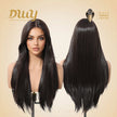 Elaine-DWY Lace Front Long Natural Black Middle Part Glueless Synthetic Wig