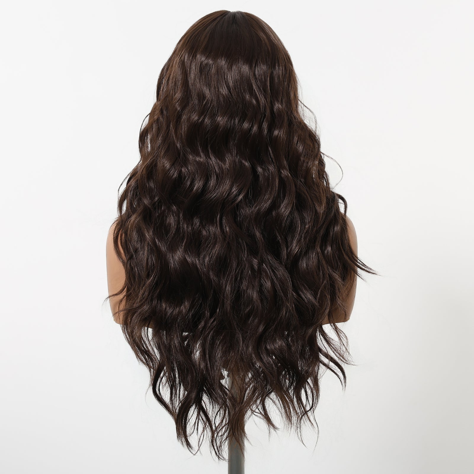 Eireen-DWYLong Brown Curly Glueless Synthetic Wig