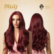 Victoria-DWY Lace Front Middle Part Burgundy Tresses Curly Synthetic Wig