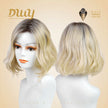 Becca-DWY Mono SkinWeft Free Part Warm Blonde Curly Glueless Synthetic Wig