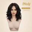 Lala NEW! DWY Pre cut U part Diamond Lace Short length Natural Black Water Wave Hair Glueless Synthetic Wigs for Women 14 Inches